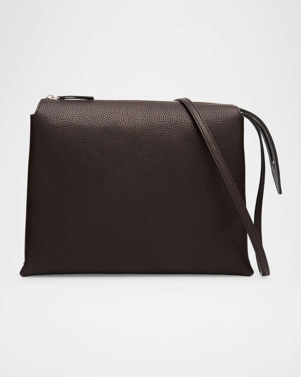 Nu Twin Crossbody Bag in Saddle Grain Leather